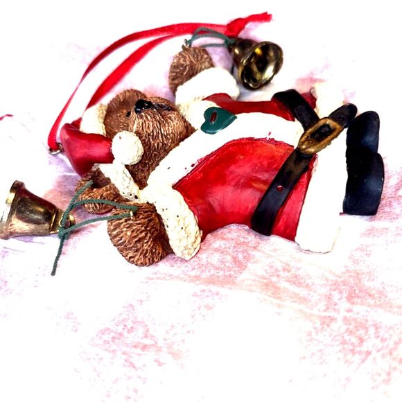 Kurt Adler Teddy Bear Ornament with Bells - Picture 3 of 5